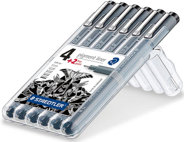 Actual product image Staedtler pigment liner 6ST Box (Black, 6 x)