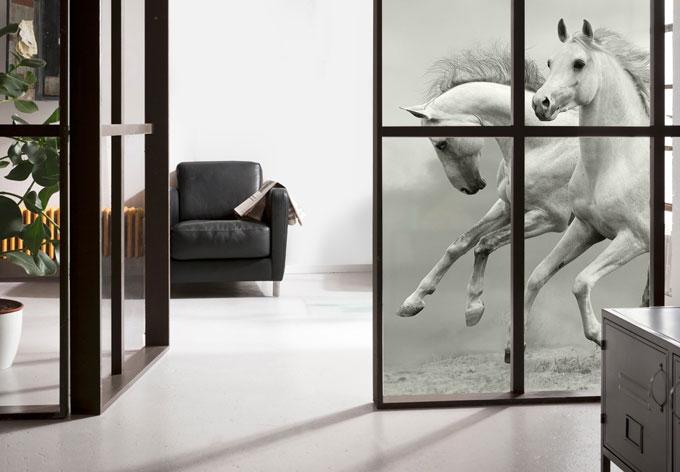 Actual product image Trenddeko Horses at a gallop (100 x 70 cm)