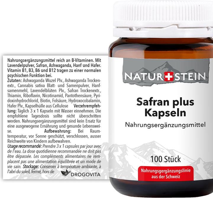 Produktbild Naturstein Safran plus (100 Stück, Kapseln, 147 g)