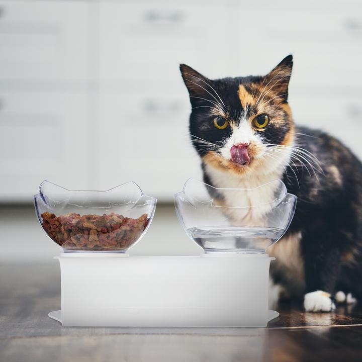 Actual product image Relaxdays Double cat bowl (0.50 l)