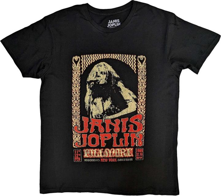 Image du produit Janis Joplin T-Shirt adulte unisexe sur l'affiche vintage (L)