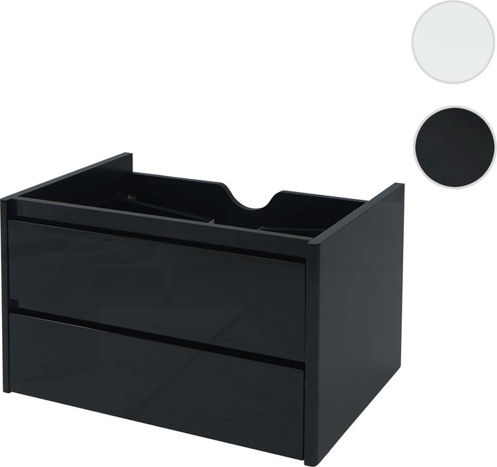 Produktbild Mendler Waschbeckenunterschrank, Waschtischunterschrank Waschtisch Badezimmer, hochglanz Soft-Close 50x80cm