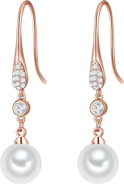 Produktbild Lulu & Jane Damen Messing Glas Muschelkernperle roségold - 29623 (Messing)