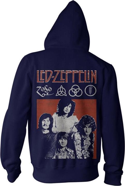 Actual product image Led Zeppelin Adult Photo Full Zip Hoodie (M)