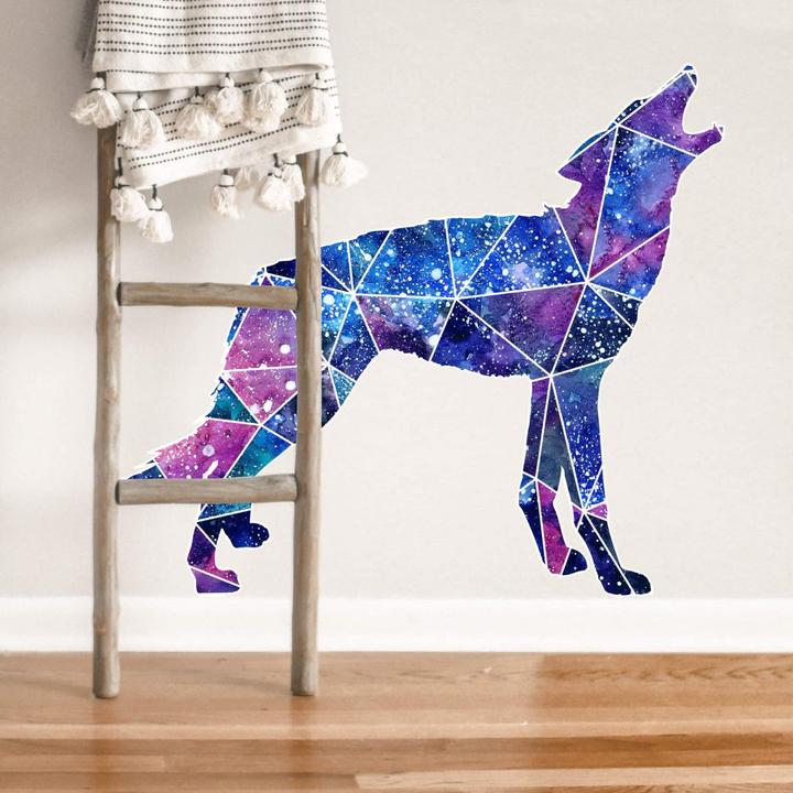 Image du produit Trenddeko Polygone Galaxie Wolf (110 x 96 cm)