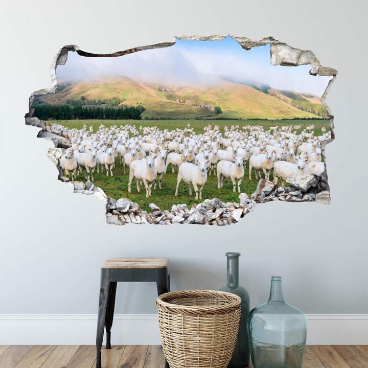 Produktbild Trenddeko 3D - Schafherde in Neuseeland (40 x 24 cm)