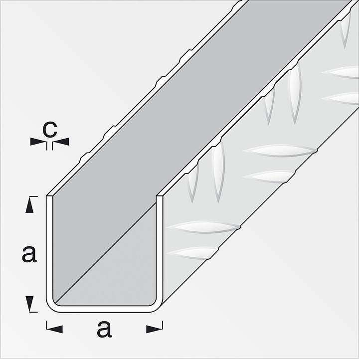 Immagine prodotto Alfer Alluminio ondulato a U quadrata 2,5 m