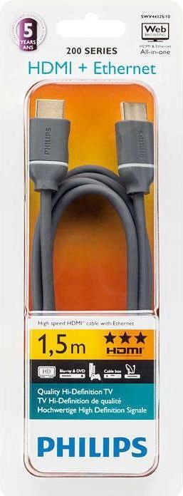 Image du produit Philips CABLE HDMI 1.5M SWV4432S/10 (1.50 m, HDMI)