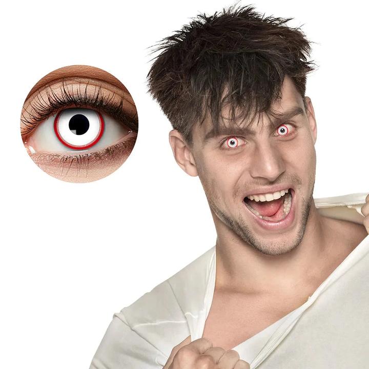 Actual product image Magni Contact Lenses 1 Week Psycho (red-white)
