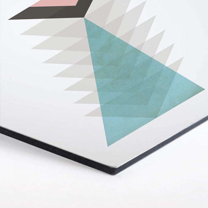 Produktbild Trenddeko Totem aqua & pink (55 x 47 cm)