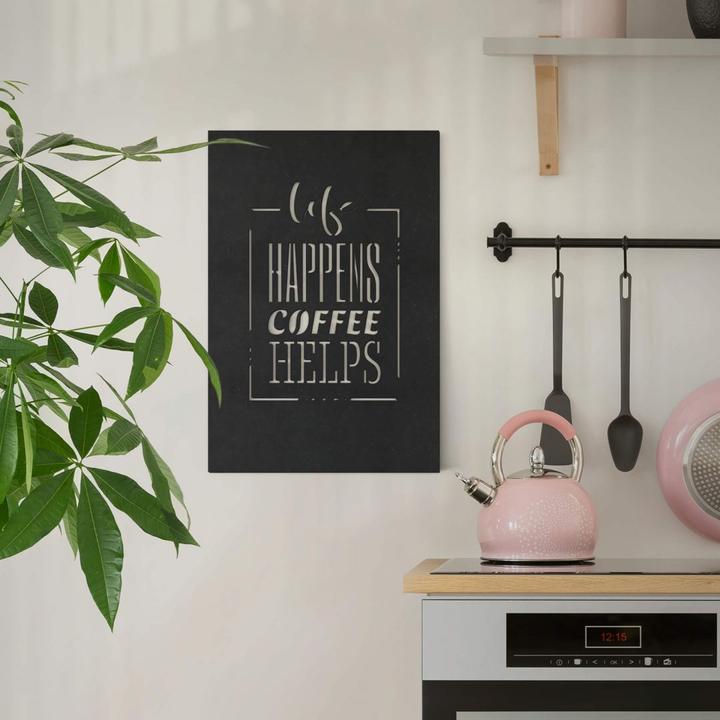 Produktbild Trenddeko Life happens coffee helps (30 x 45 cm)