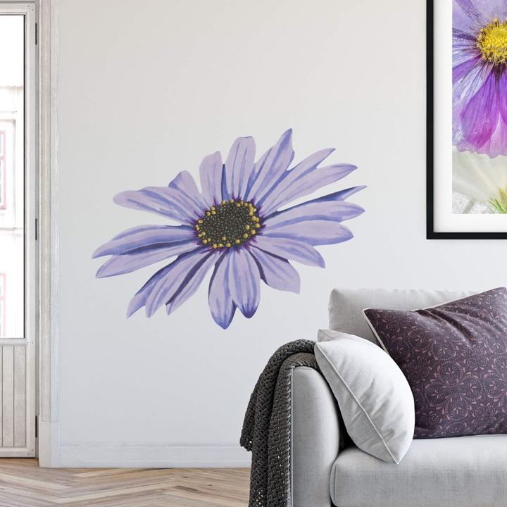 Produktbild Trenddeko Bornholmer Margeritenblüte lila Watercolor (75 x 55 cm)