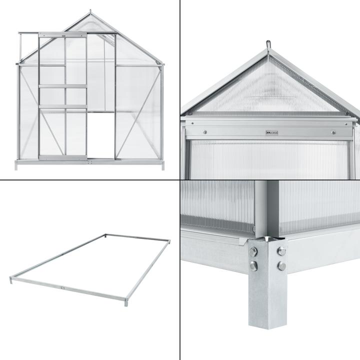 Actual product image En.Casa Greenhouse Oisterwijk aluminium frame 370x190 cm