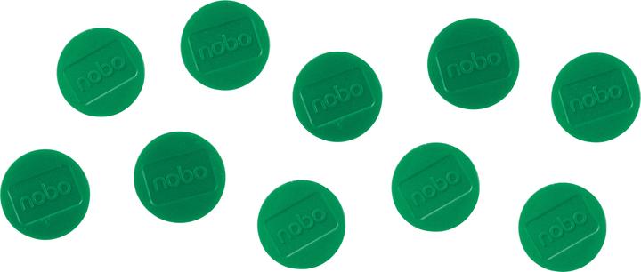 Actual product image Nobo Magnet round 32mm 1915303 green 10 pieces (10 x)