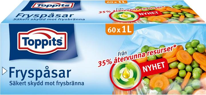 Actual product image Toppits Fryspåsar 1L 60st (Obs 9st DFP) (60 x)