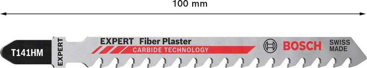 Produktbild Bosch Professional Zubehör EXPERT 'Fiber Plaster' T 141 HM Stichsägeblatt, 2 Stück