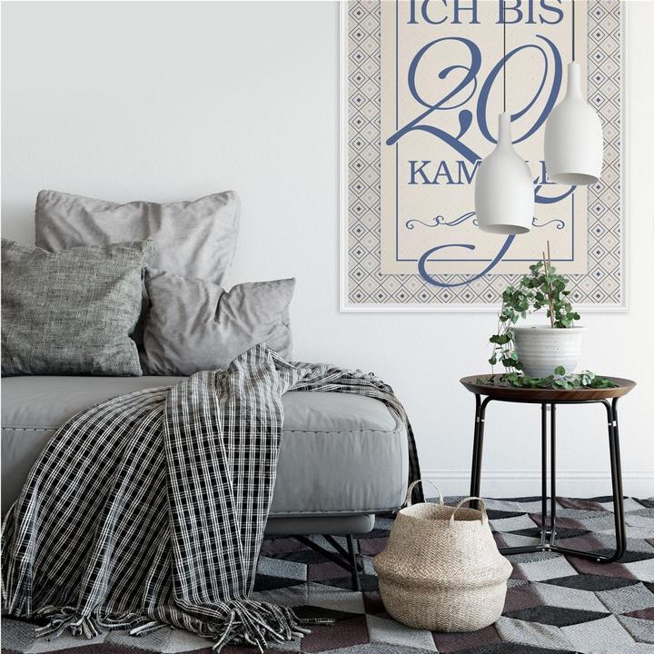 Produktbild Trenddeko Heute sauf ich bis 2,0 Kamille (40 x 60 cm)
