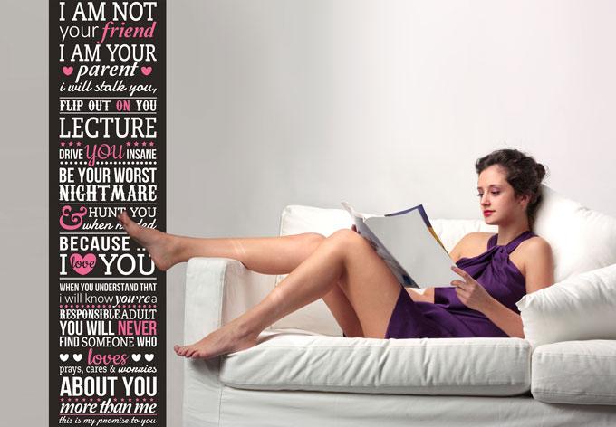 Actual product image Trenddeko I am not your friend - I am your parent.... 2 (25 x 91 cm)