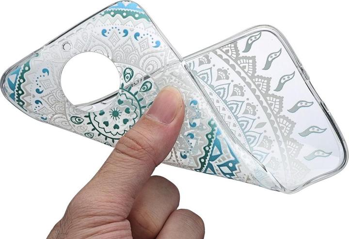 Actual product image König Design Henna Cover for Motorola Moto E4 Case Protective Cover Silicone Bumper Sun Blue New (Motorola Moto E4)