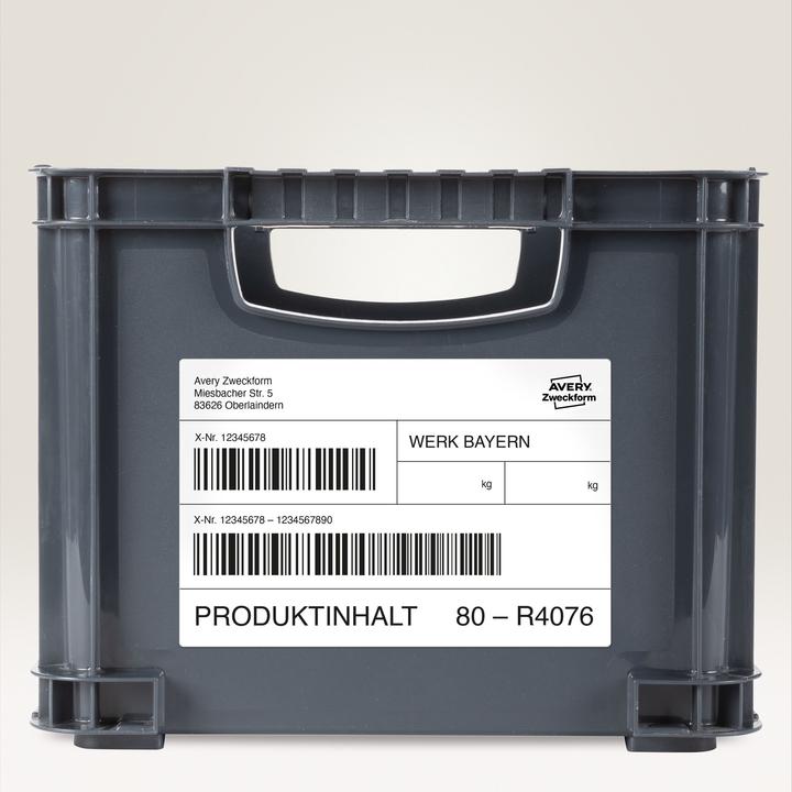 Actual product image Avery Weatherproof labels