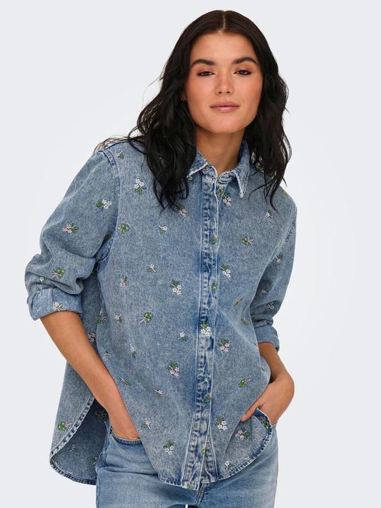 Image du produit Only Onlvera L/S Flower Emb Shirt Dnm Yor (XS)