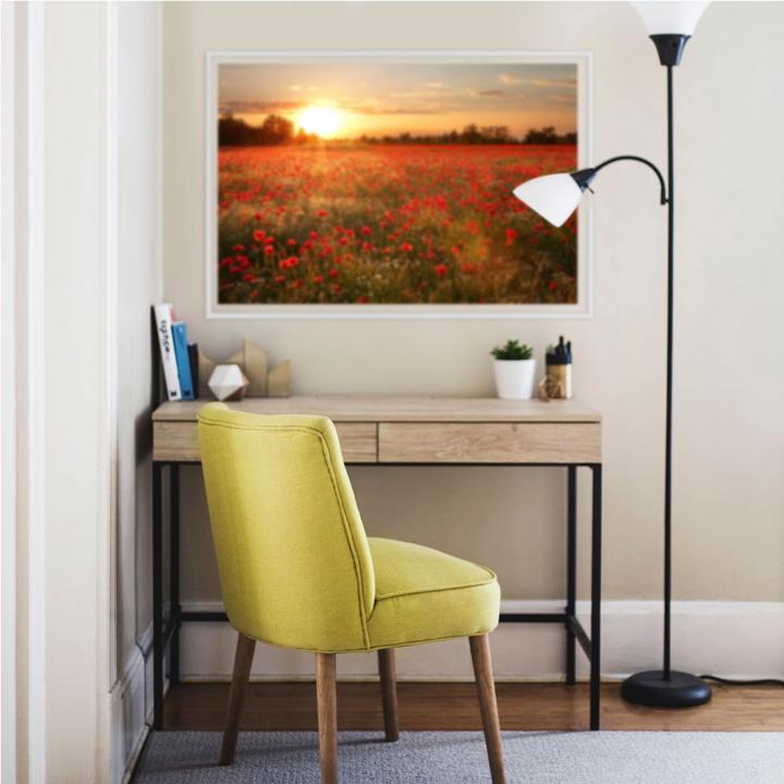 Actual product image Trenddeko Poppy field in the sunset (100 x 70 cm)