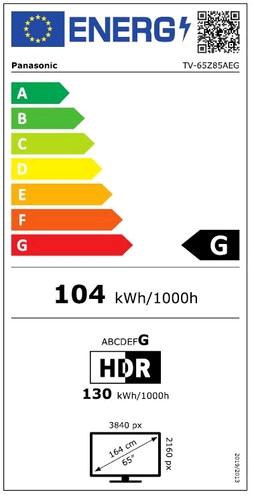 Energie-Label Panasonic TV-65Z85AEG (65", OLED, 4K, 2024)