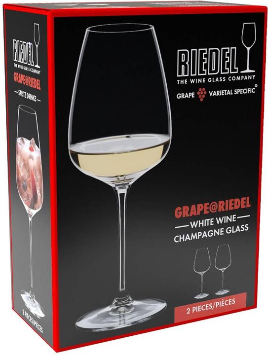 Actual product image Riedel Grape white wine / champagne glass / spritz drink (55 cl, 2 Glasses, White wine glasses)