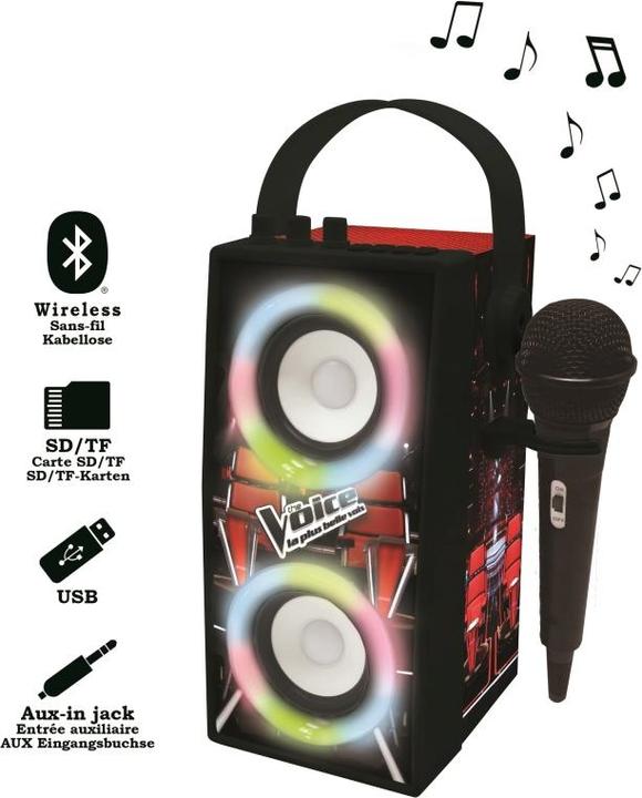 Produktbild Lexibook BTP180TVZ The Voice Tragbarer Bluetooth-Lichtlautsprecher mit Mikrofon, Stereoanlage, Lich