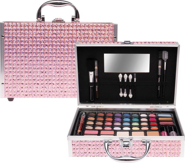 Actual product image Treffina Cosmetic case large pink glitter