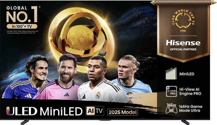 Hisense TV 100U7Q 254cm 100" UHD Mini LED Smart TV Fernseher (100", U7QF, LED, UHD, 2025)