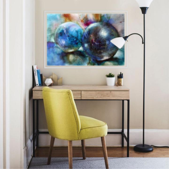 Produktbild Trenddeko Blaue Murmeln (80 x 50 cm)