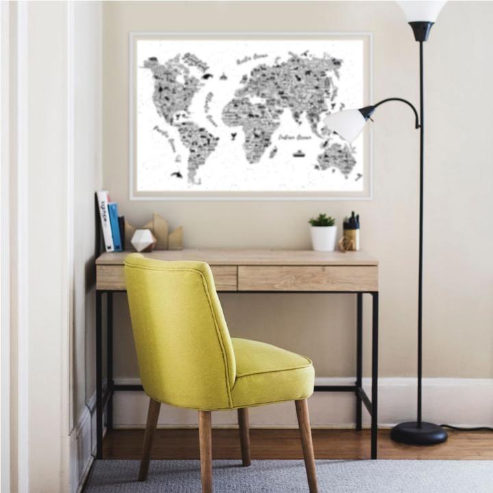 Produktbild Trenddeko Weltkarte - Around the world (30 x 45 cm)