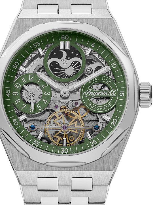 Produktbild Ingersoll 1892 Ingersoll I12905 The Broadway Dual Time Automatik Herrenuhr 43mm 5ATM (Analoguhr, 43 mm)
