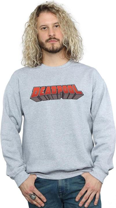 Actual product image Mens Deadpool Text Logo Sweatshirt (XXL)