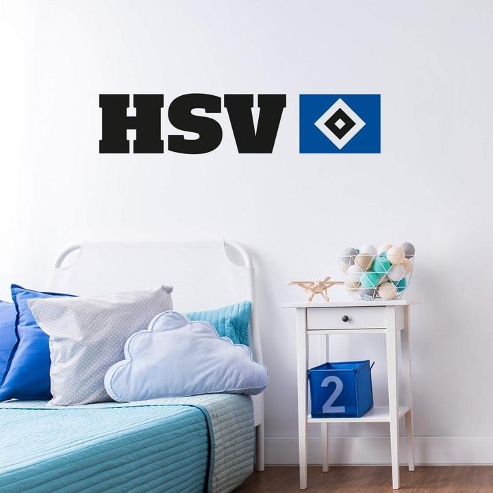 Actual product image Hamburger SV HSV logo with lettering (100 x 22 cm)