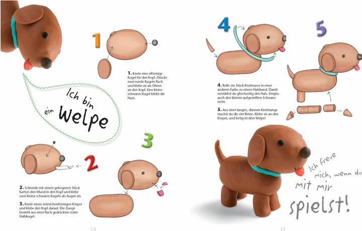 Actual product image Knead colourful animals. Quite simply from three basic shapes. From 4 years