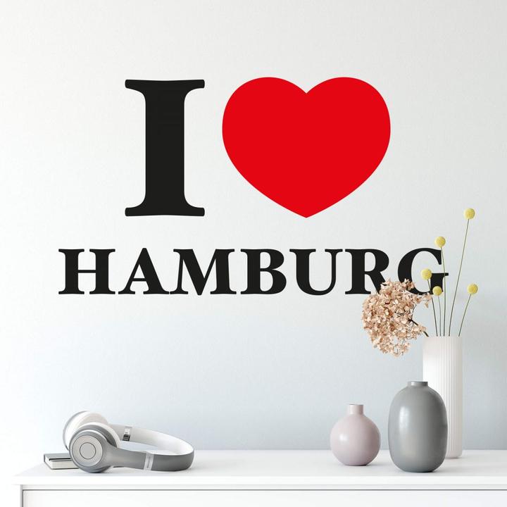 Produktbild Trenddeko I love Hamburg (50 x 29 cm)