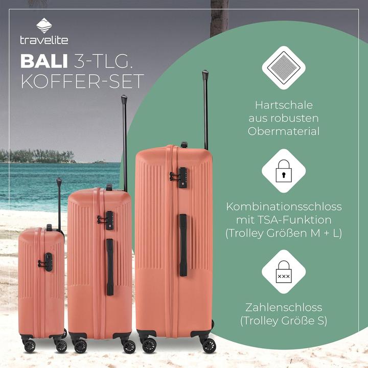 Produktbild Travelite Bali 4 Rollen Kofferset 3-teilig (193 l, XL (ab 115l))