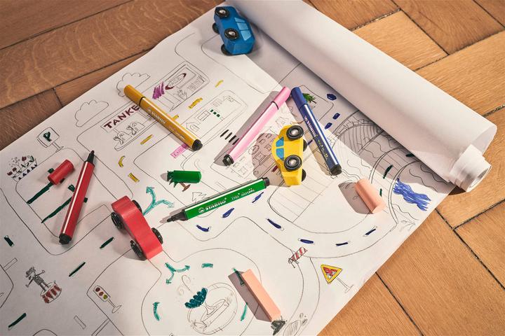 Produktbild STABILO Trio Scribbi Gefederter Dreikant-Filzstift (Schwarz, 1 x)