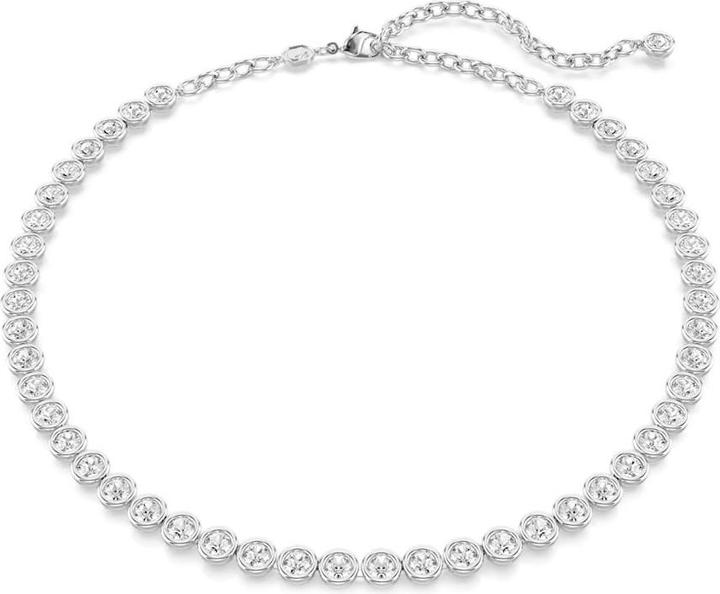 Immagine prodotto Swarovski Collana Tennis in Ambra Taglio Rotondo Bianco (Metallo Swarovski, 42 - 50 cm)