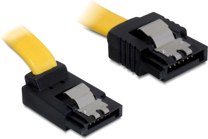 Image du produit Delock Câble SATA-3 : 50cm, clip en métal,jaune