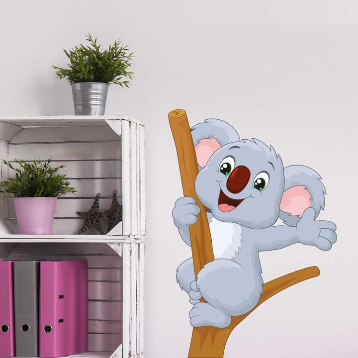 Actual product image Trenddeko Waving koala in tree (68 x 100 cm)