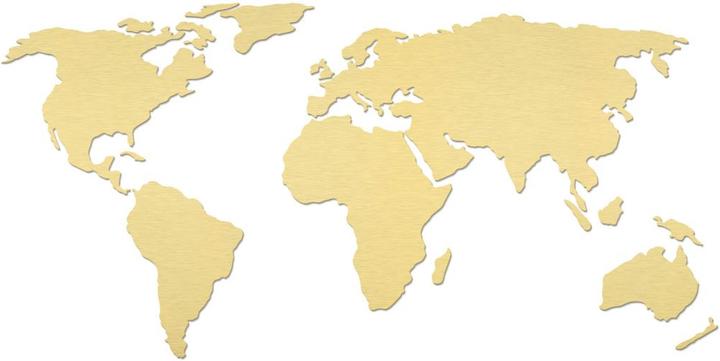 Immagine prodotto Trenddeko Mappa del mondo 3D con effetto oro (99 x 200 cm)