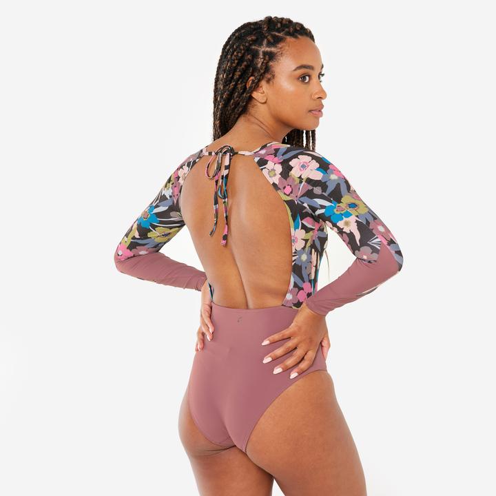 Produktbild Olaian Badeanzug Surfen Damen langarm Mary Azalea violett geblümt (XL)