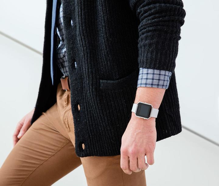 Produktbild Fitbit Blaze Lederarmband mit Rahmen (Echtleder, Blaze)