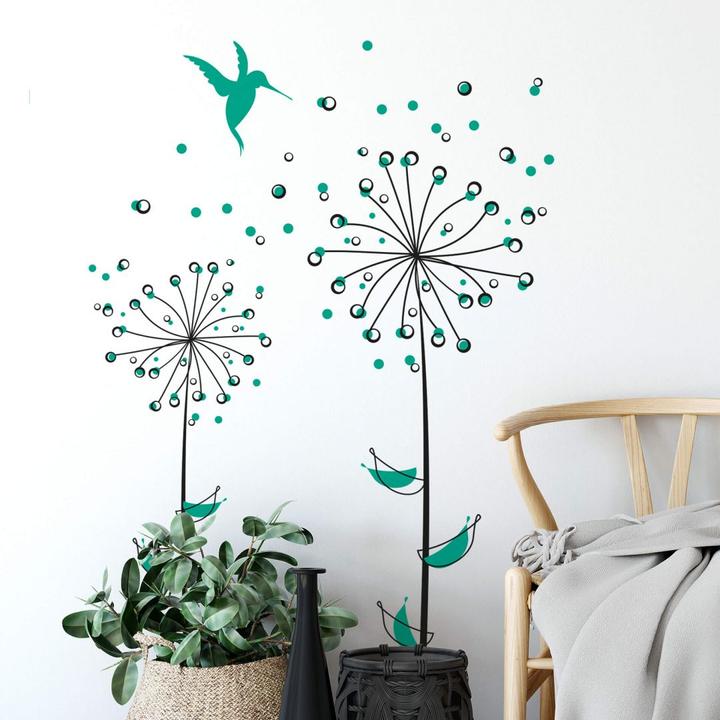 Produktbild Trenddeko Pusteblume mintgrün (69 x 100 cm)