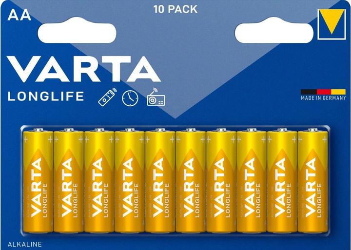 Varta Batterie Longlife AA 10 Stück, Batterietyp: AA (10 Stk., AA)