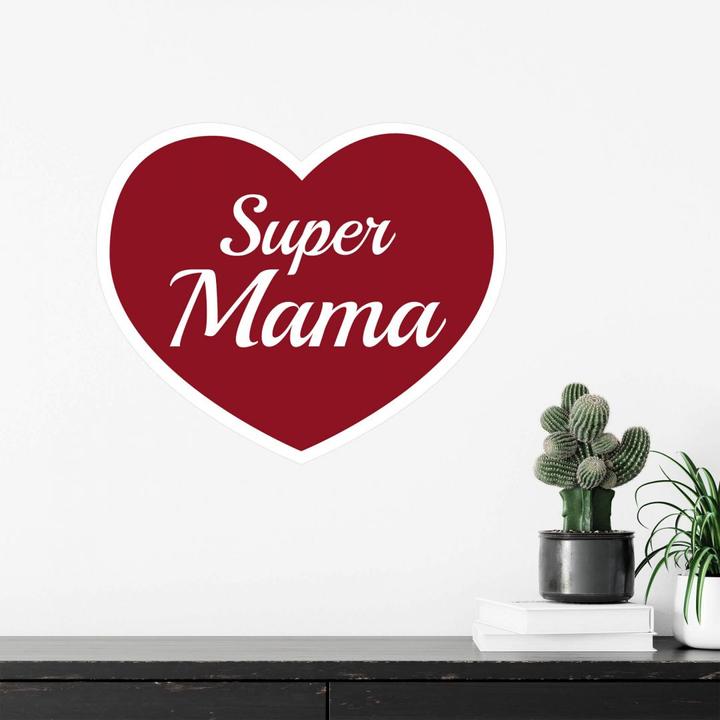 Image du produit Trenddeko Super Mama bordeaux (10 x 8 cm)