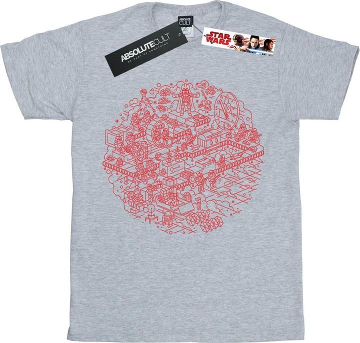 Produktbild Star Wars Christmas Death Star TShirt Mädchen (140, 146)